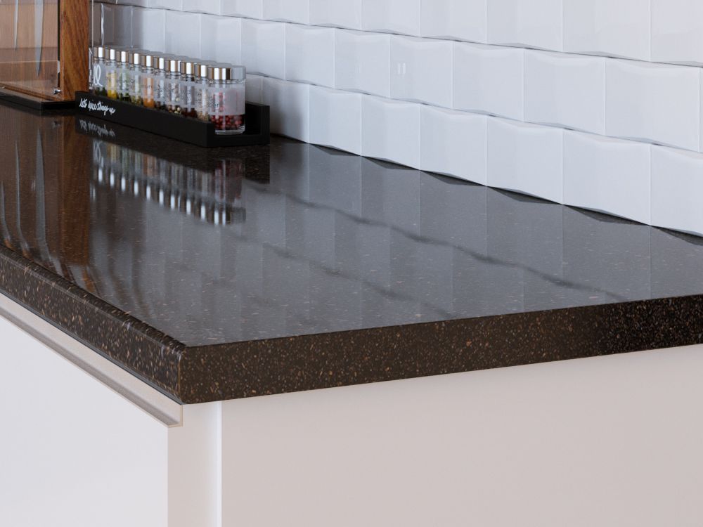 Столешница 759/1 черная бронза ГЛ 3000х600х40