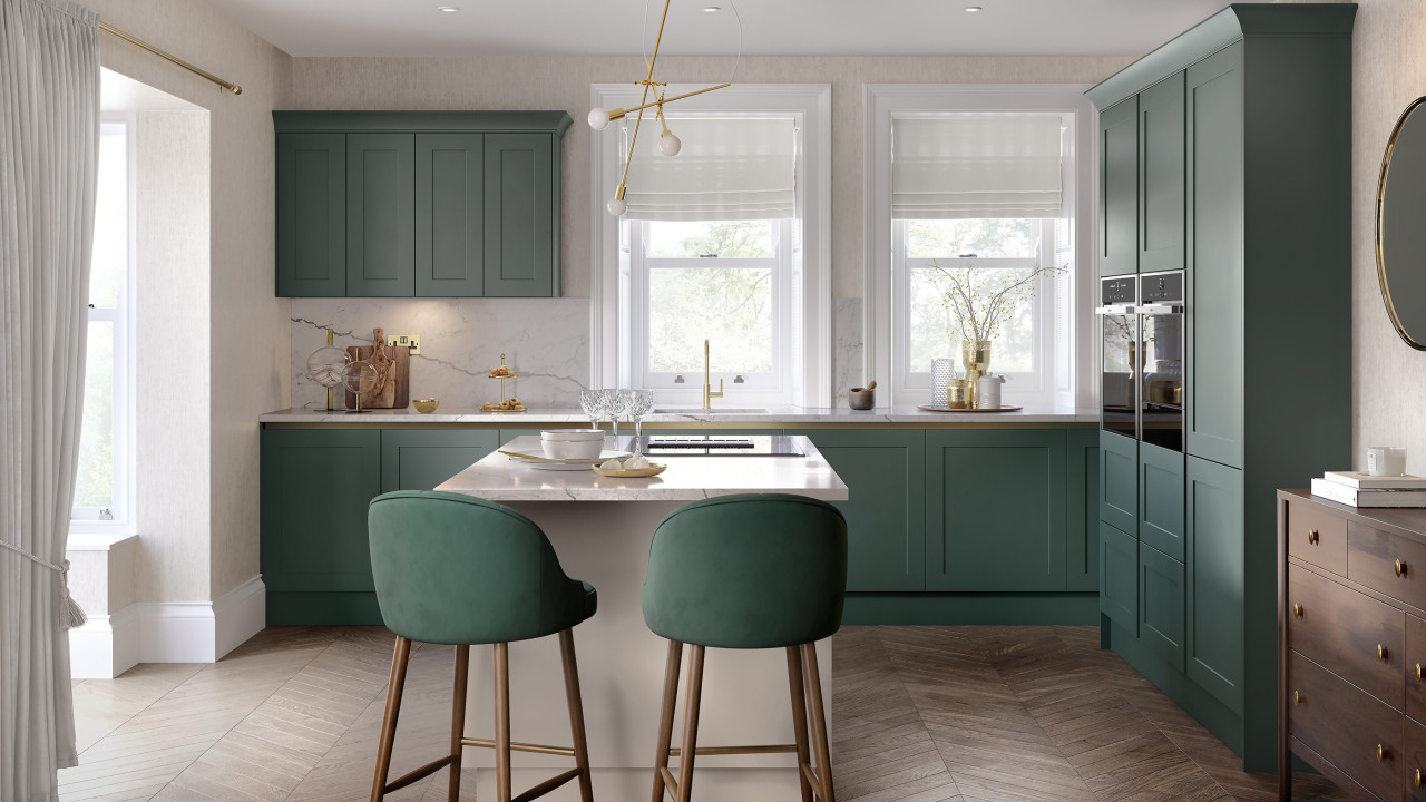 цвет льна в интерьере кухни