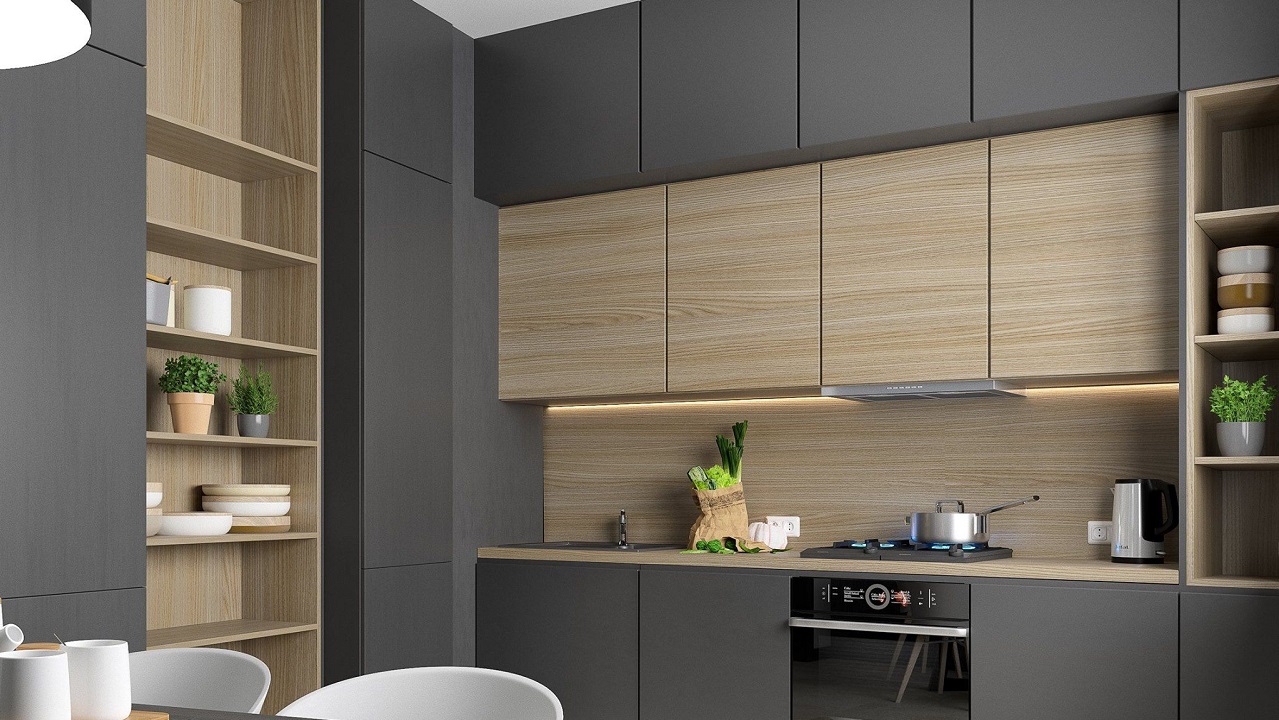 кухни в потолок угловые современный стиль