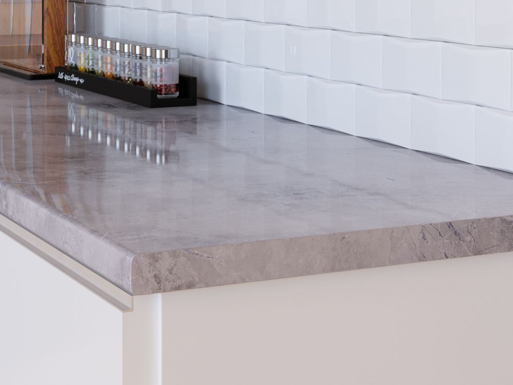 Столешница 734/1 мрамор марквина синий ГЛ 3000х600х40