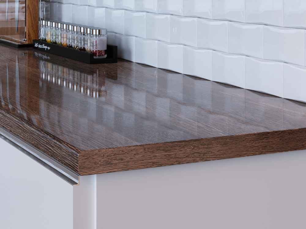 Столешница 316/1 дерево венге ГЛ 3000х600х40