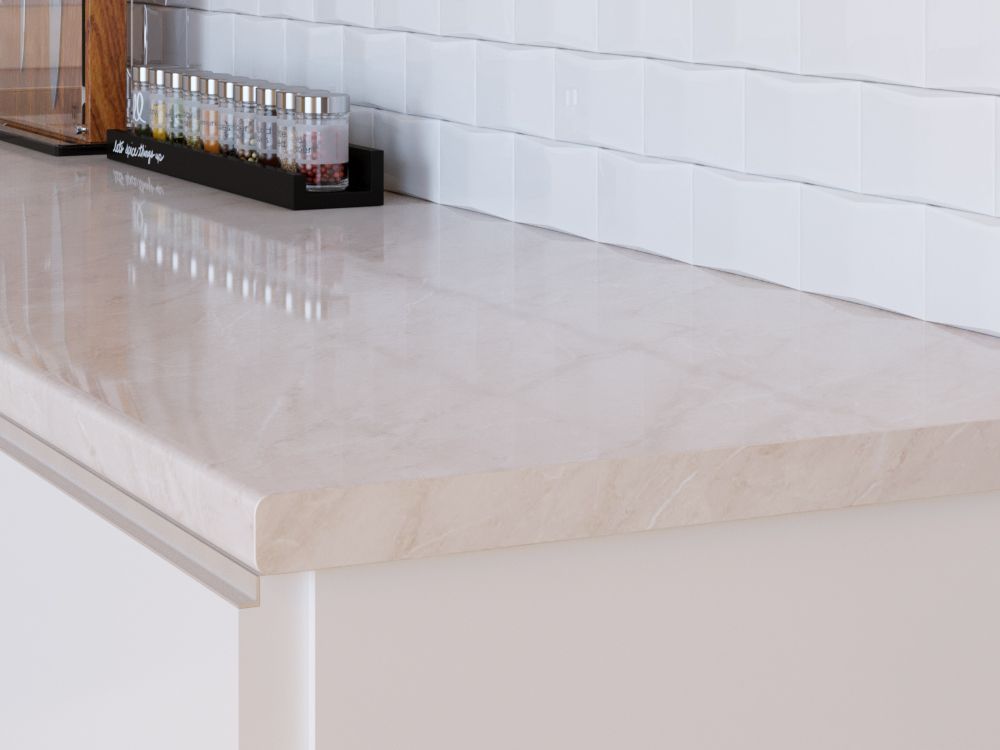 Столешница 2385/1 мрамор бежевый светлый ГЛ 3000х600х40