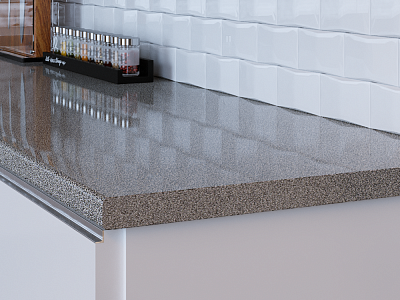 Столешница G015/1 галактика металлик ГЛ 3000х600х40