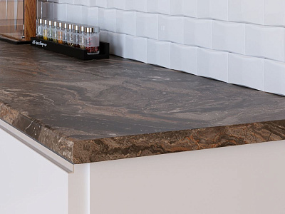 Столешница 7032/Q мрамор бергамо темный эксклюзив 3000х600х40