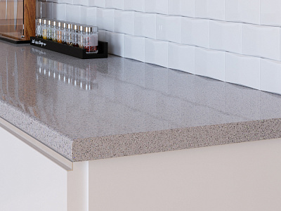 Столешница 7110/1А белый кристалл ГЛ 3000х600х40