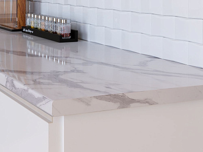 Столешница 727/1 гранит белый ГЛ 3000х600х40