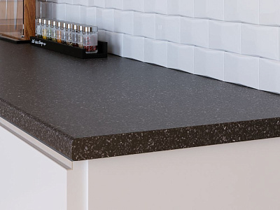 Столешница 4060/S черное серебро 3000х600х27